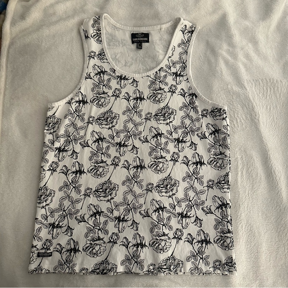 Black and White Print Tank Top
